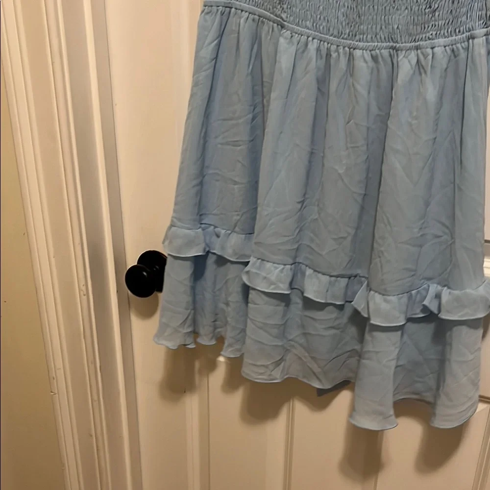 Light Blue Ruffle Dress - Picture 13 of 13